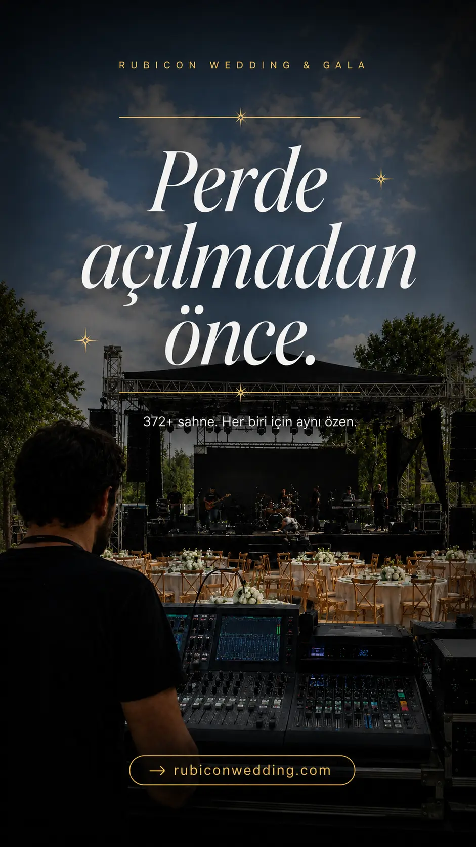 Rubicon Wedding Gala sahne kurulumu soundcheck Antalya düğün